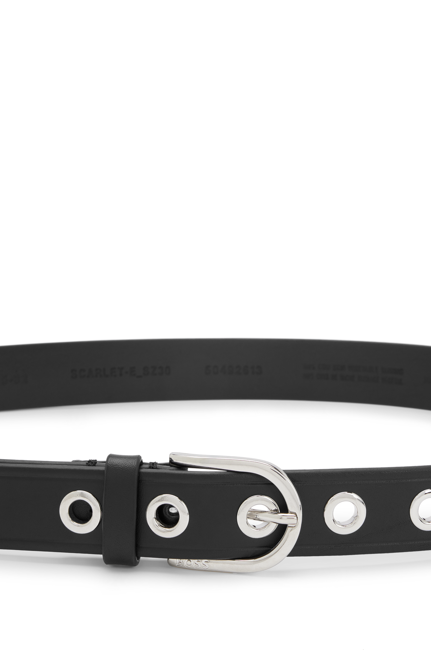 Scarlet leather belt - Black