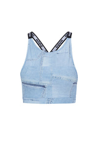 OPEN BLUE // BIKINI TOPS 90`S DENIM SWIMTOP