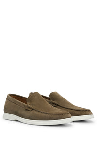Sienna leather loafers - Open Green