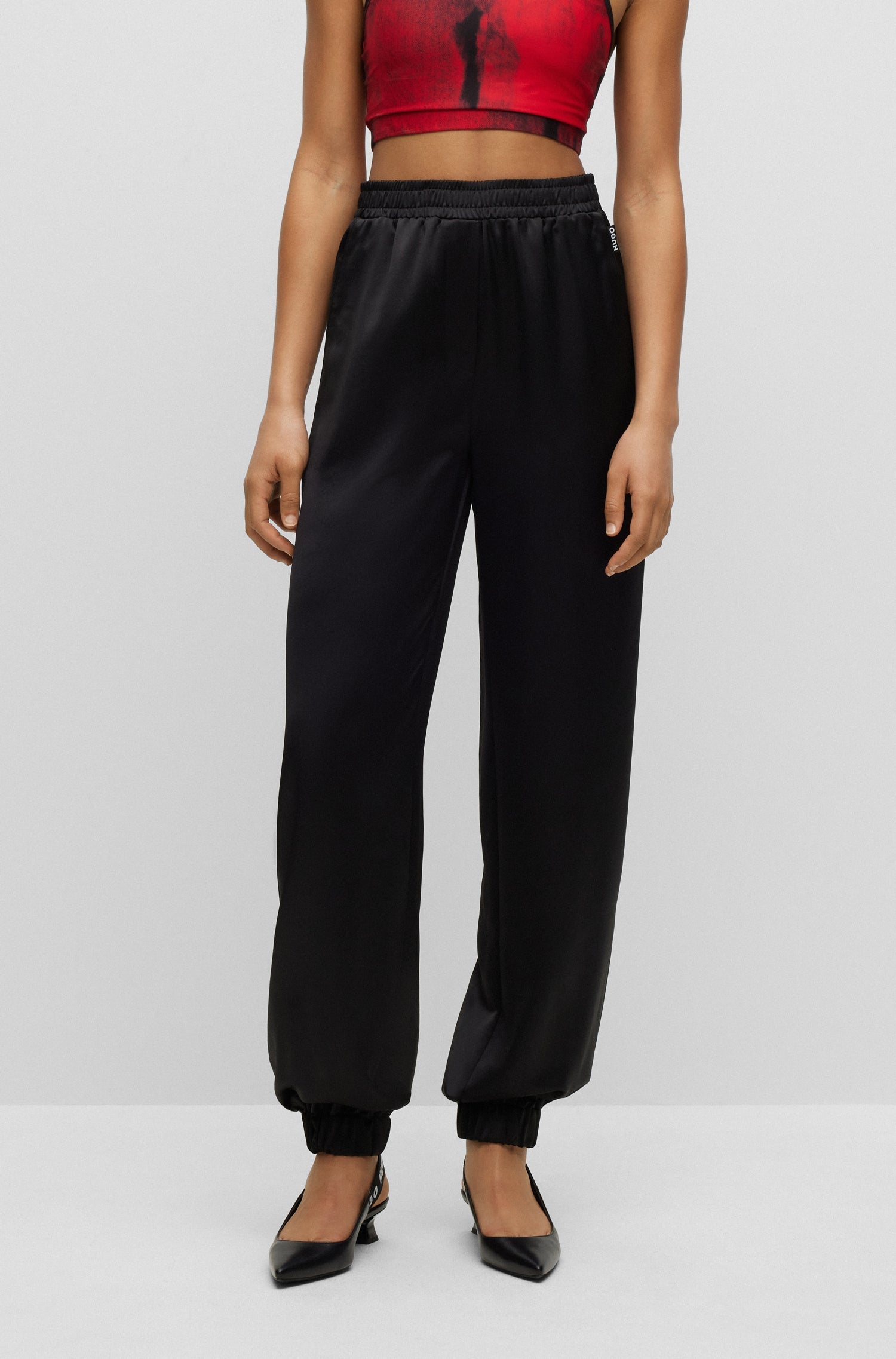 BLACK // CASUAL TROUSERS HAMAGA-1