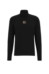 Dardins long-sleeved roll-neck T-shirt - Black