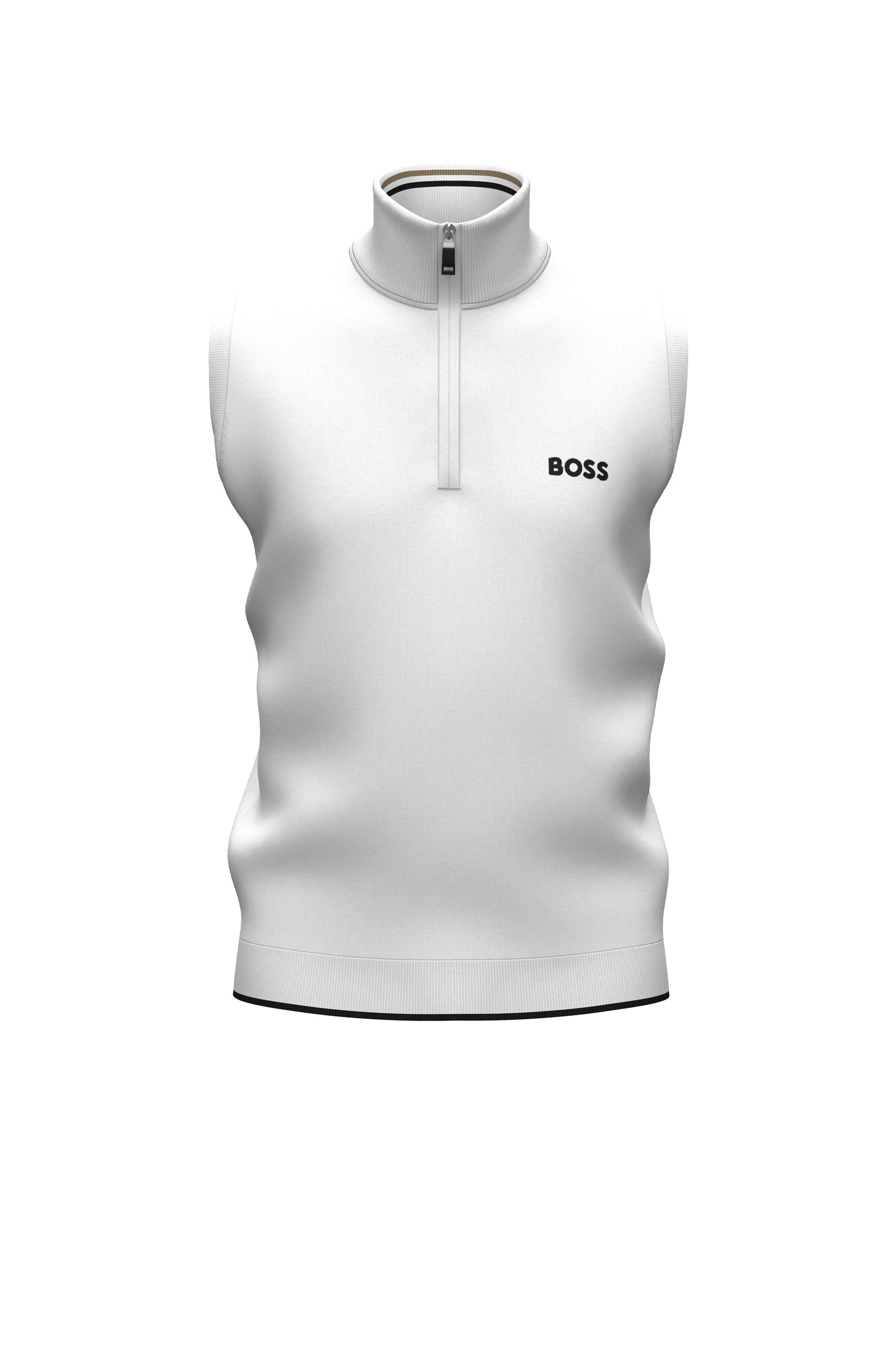 Pull zippé Zaxly sans manches - White