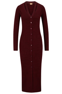 Robe Facene en laine - Open Red