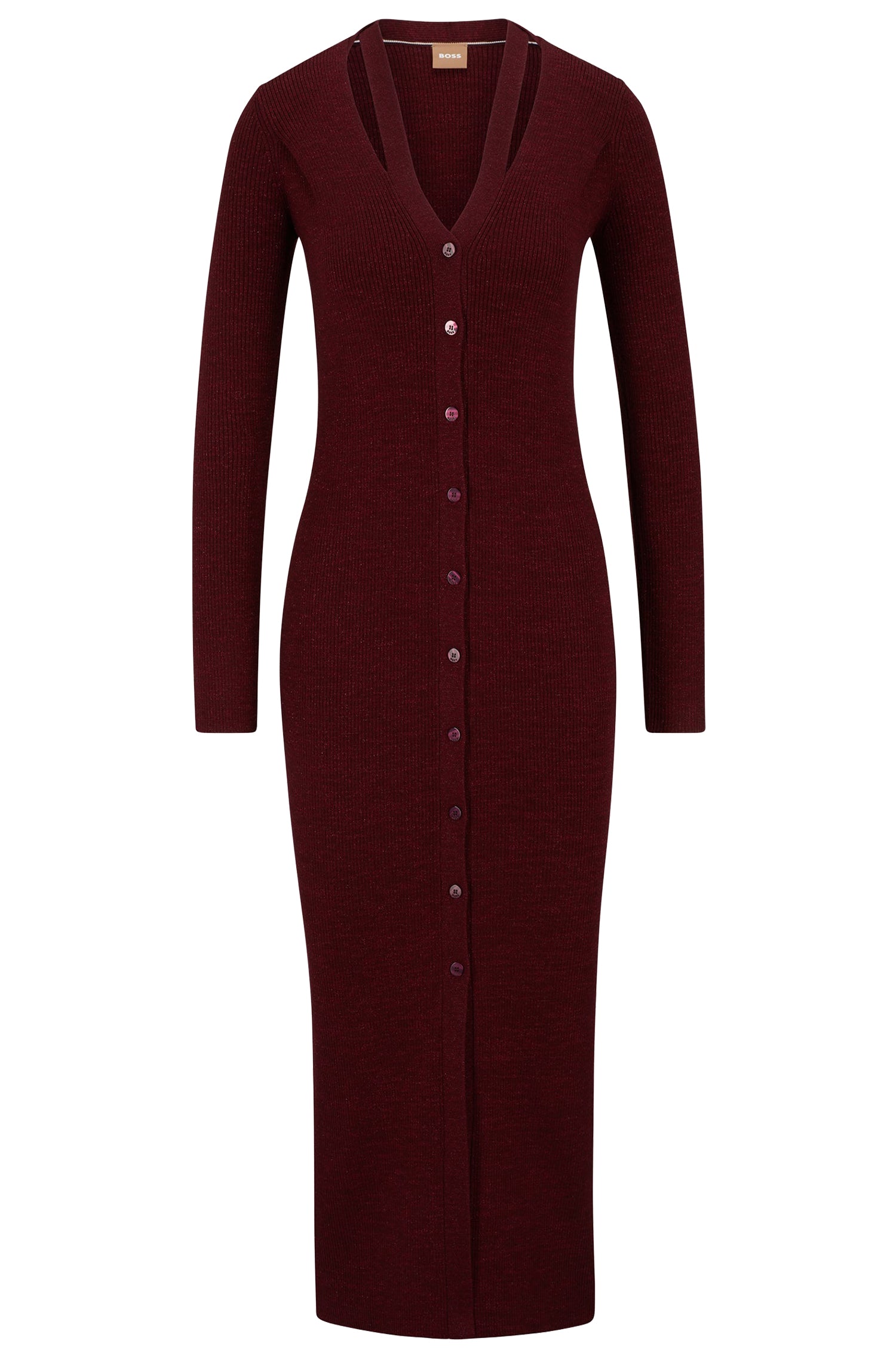 Robe Facene en laine - Open Red
