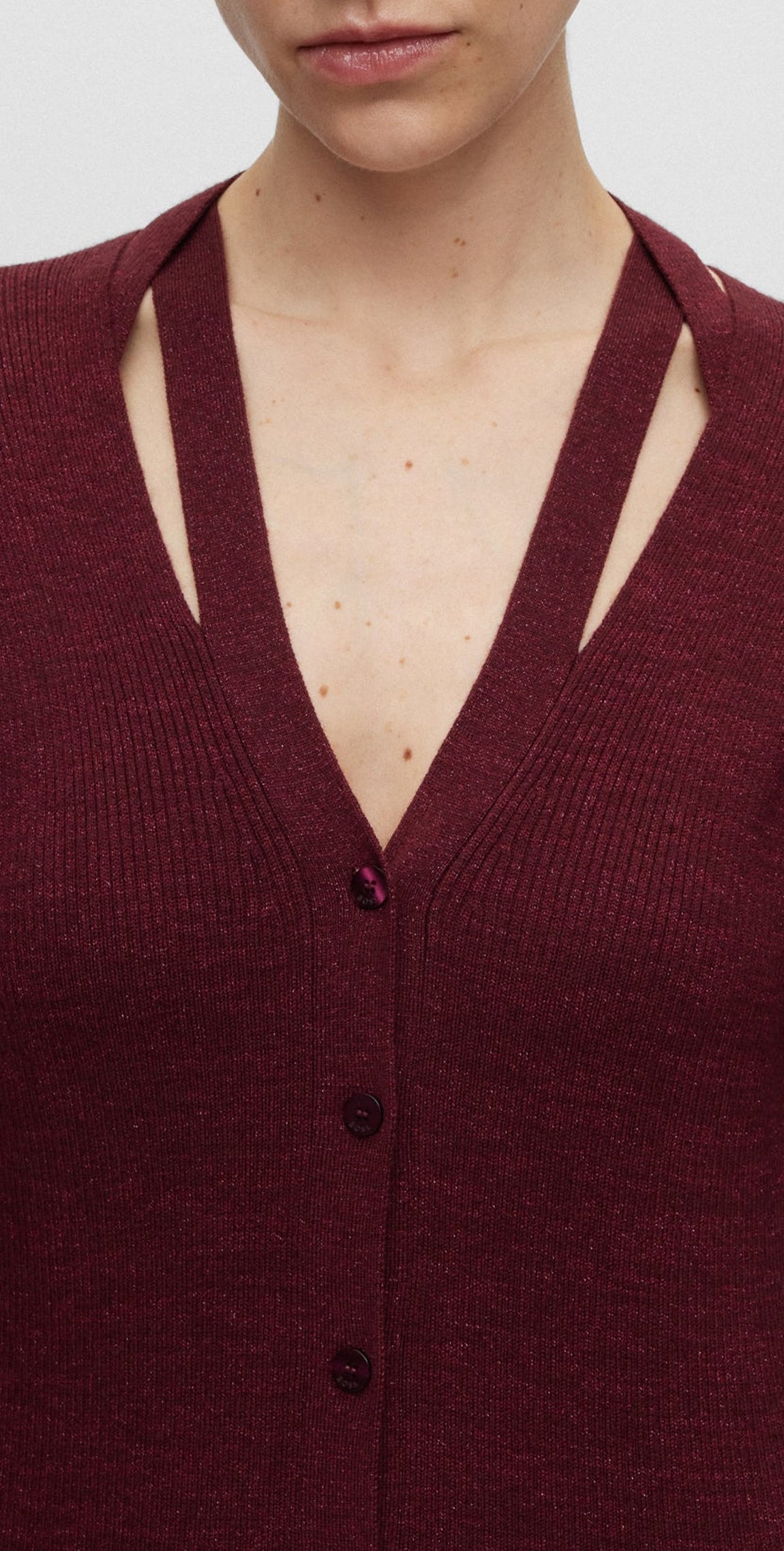 Robe Facene en laine - Open Red