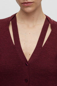 Robe Facene en laine - Open Red