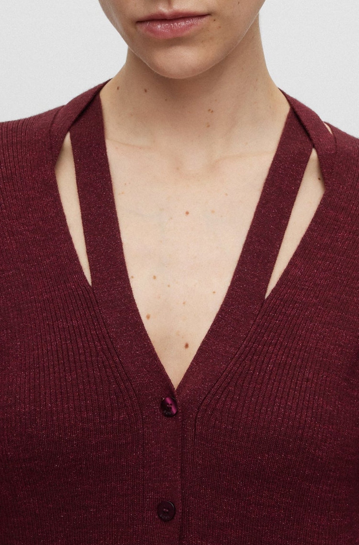 Robe Facene en laine - Open Red
