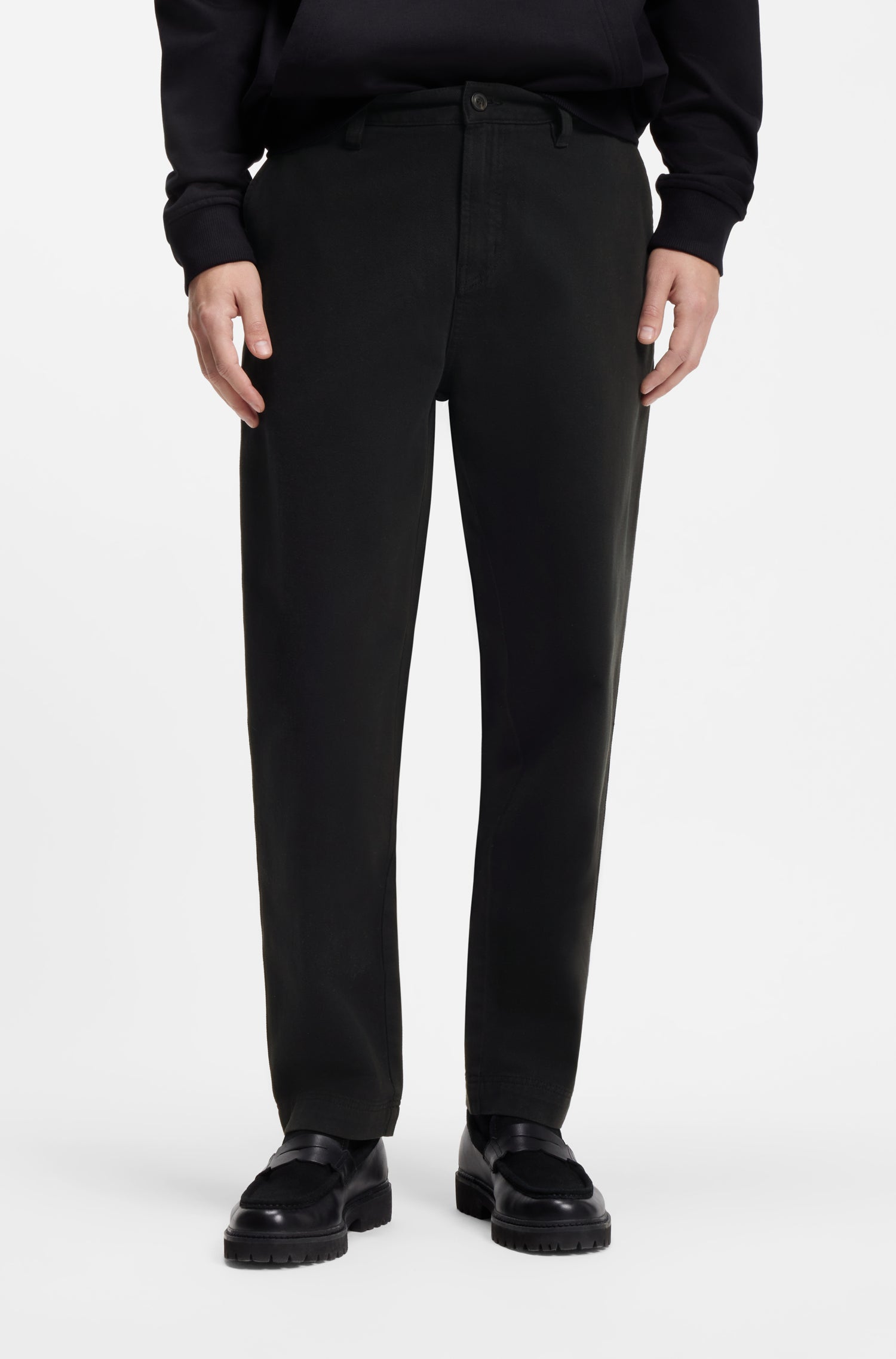BLACK // CASUAL TROUSERS ZEEBO233D