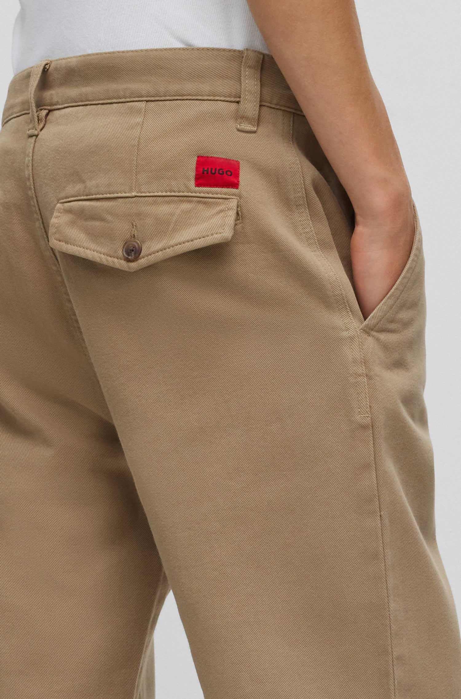 4-pocket straight-leg trousers - Open Brown