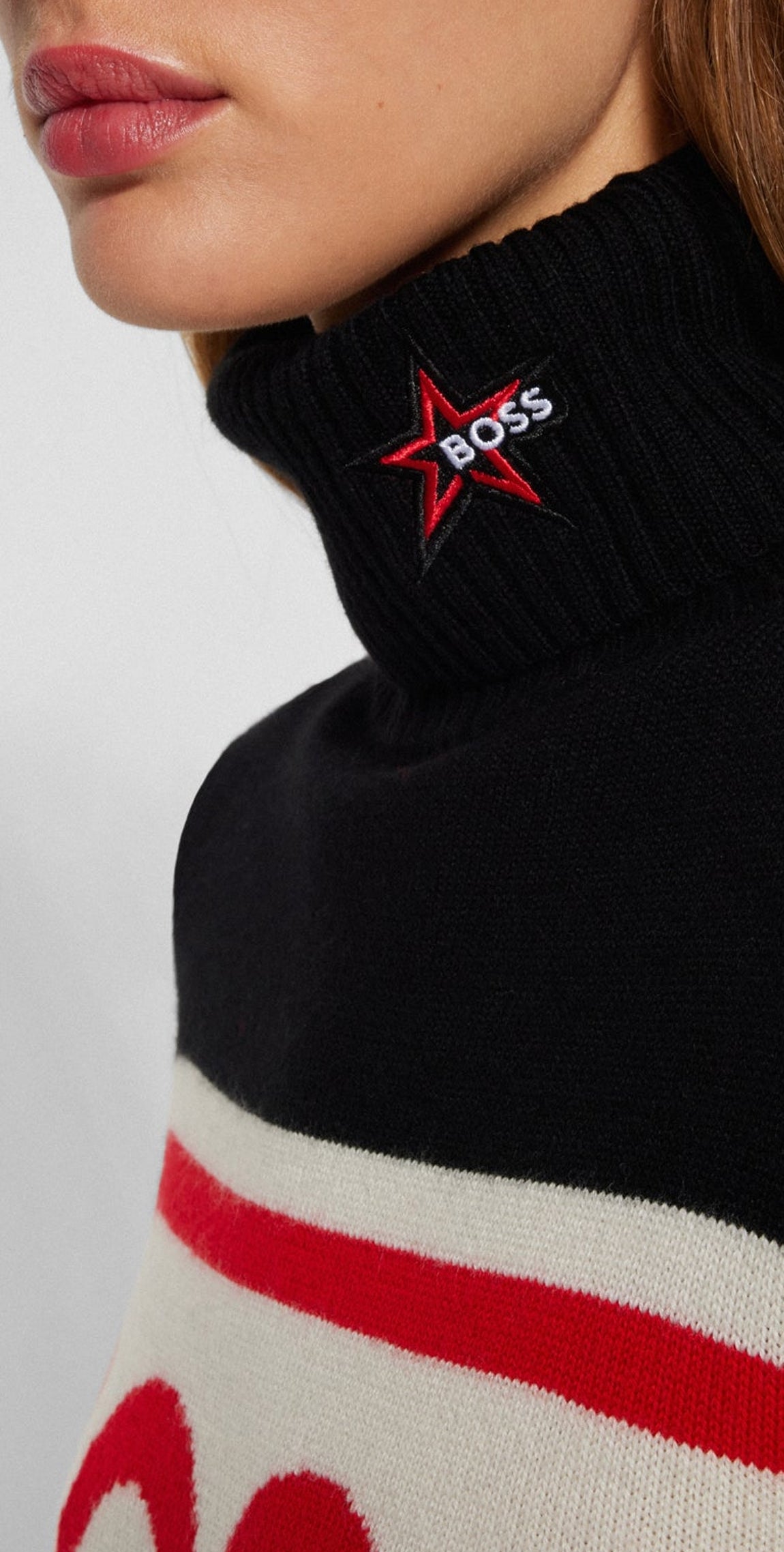 Weglitchhood wool jumper - Black