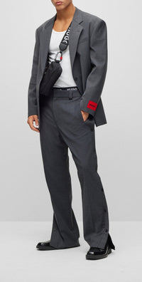 Underwire wool blend blazer - Dark Grey