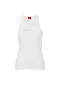Dellca asymmetric tank top - White