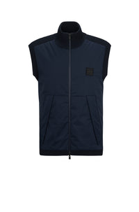 Orbito sleeveless down jacket in wool - Dark Blue