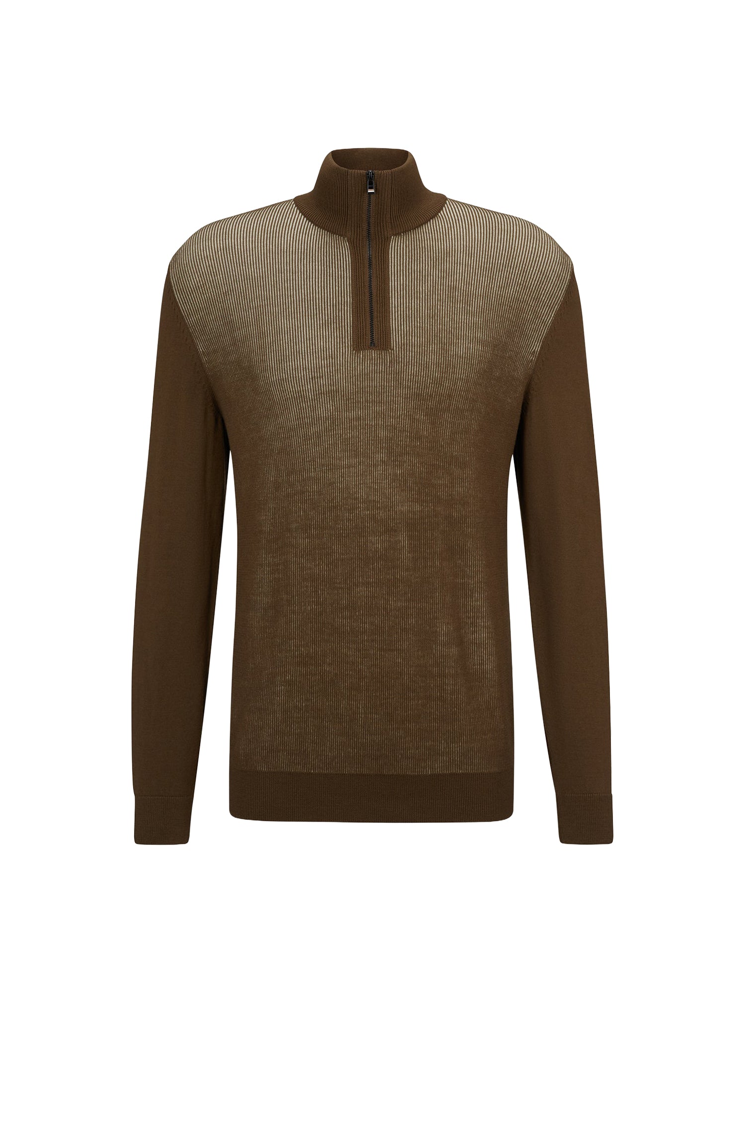 Pull zippé Ofilato en laine - Open Green