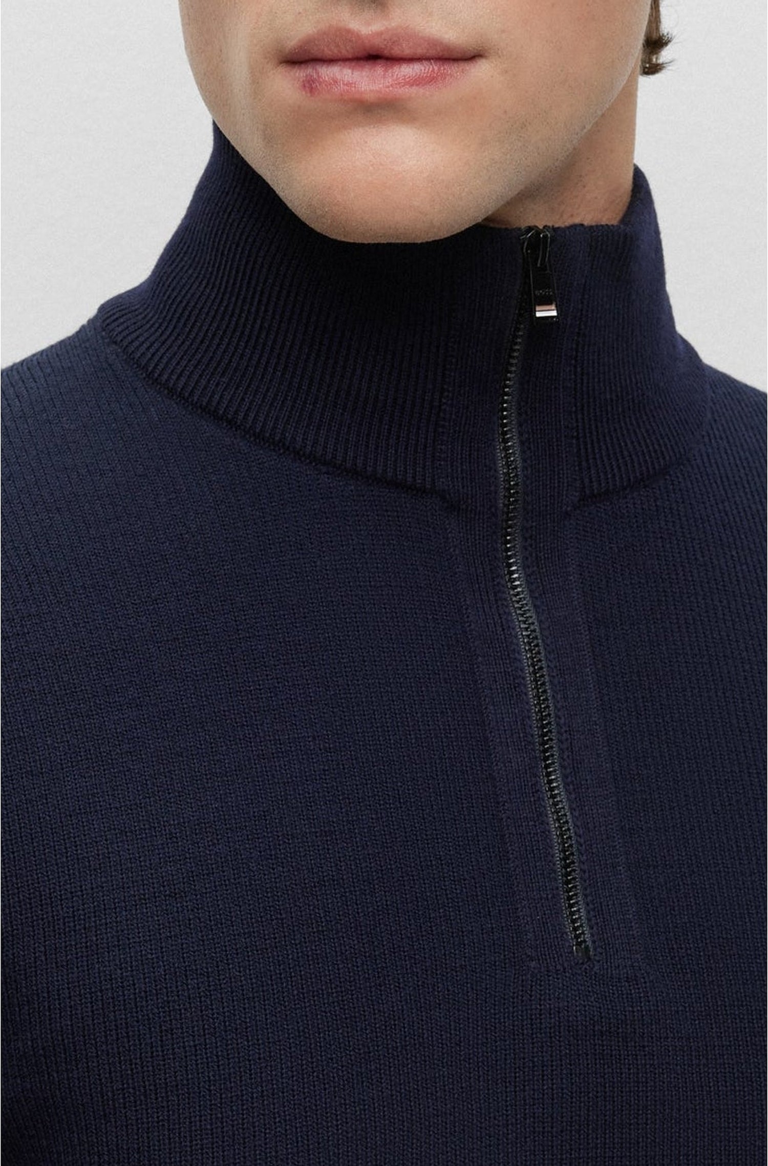 Pull zippé Ofilato en laine - Open Green