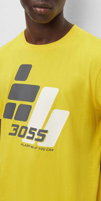Logo T-shirt with round neck - Light & Pastel Yellow