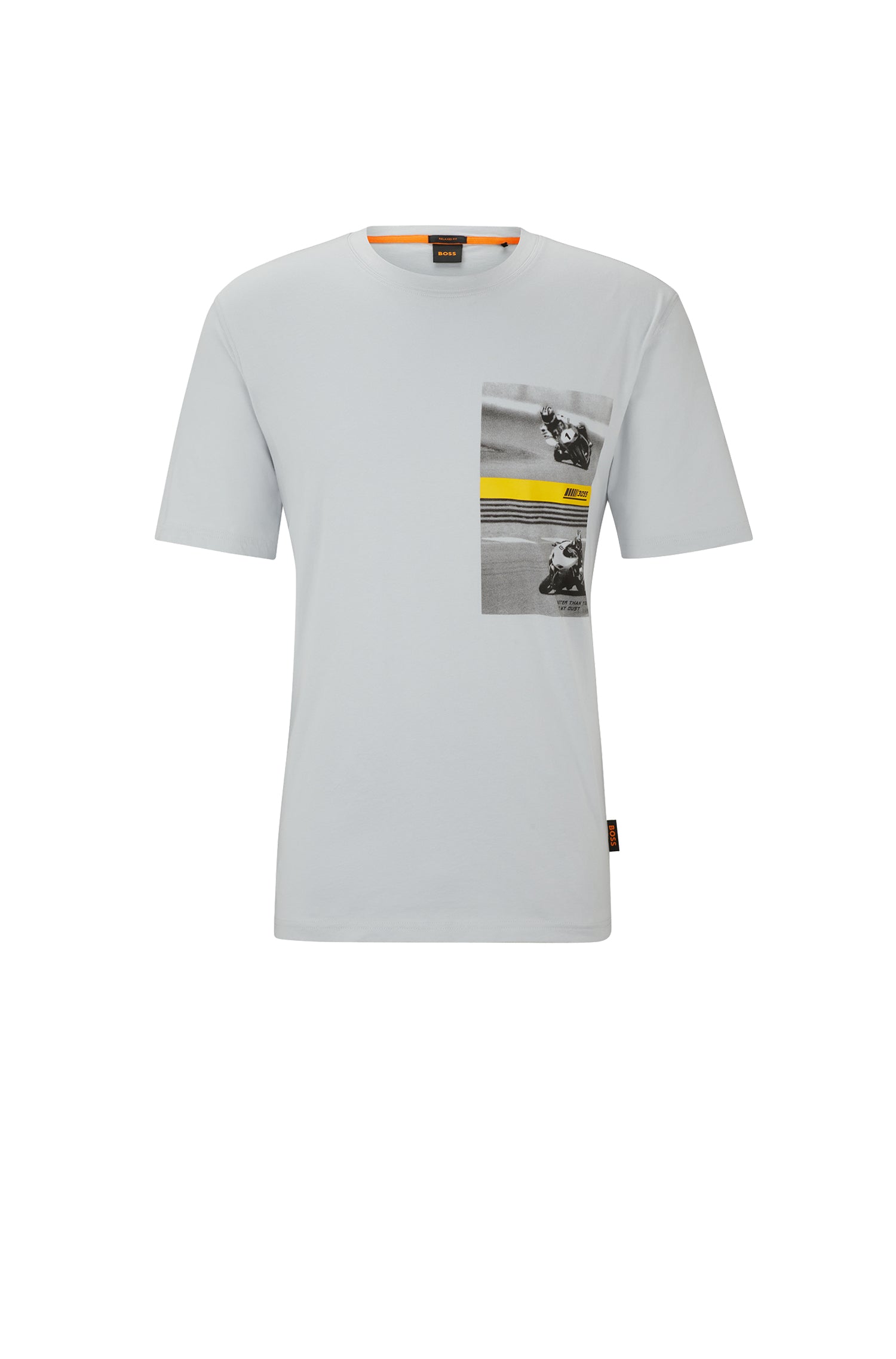 Plain T-shirt with image - Light & Pastel Grey