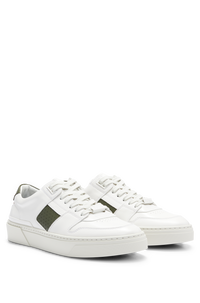 Gary leather trainers - Open White