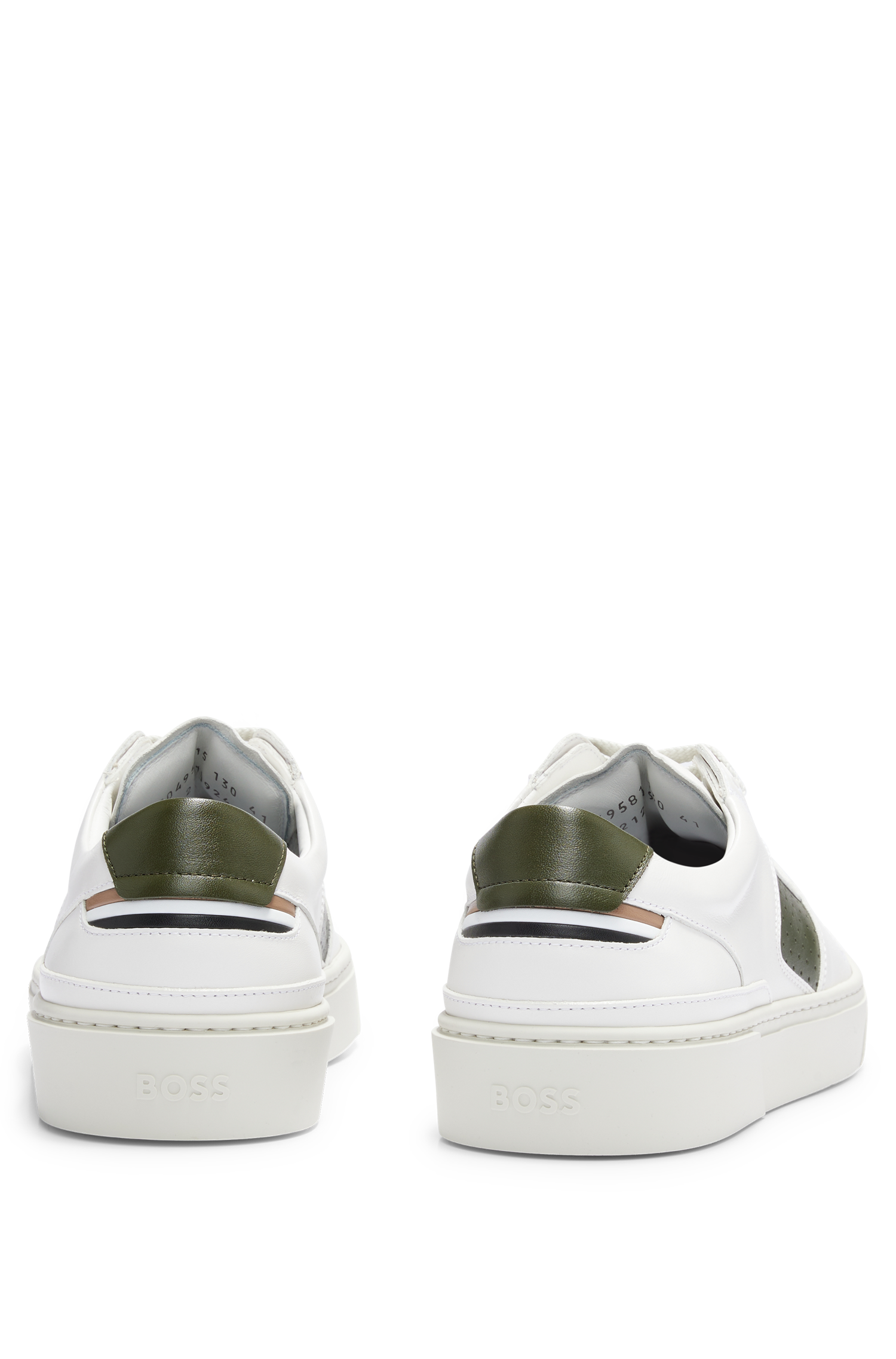Gary leather trainers - Open White