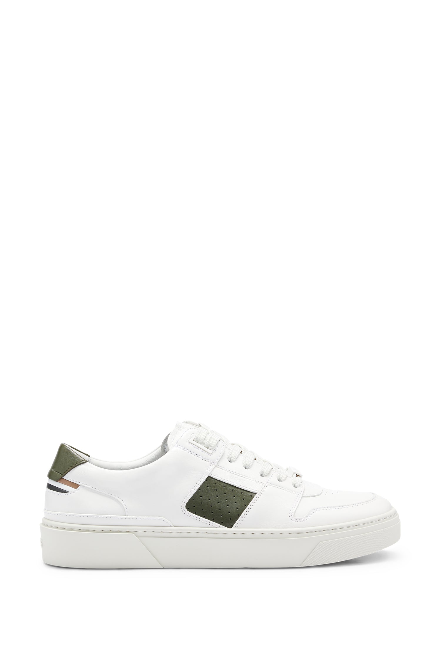 Gary leather trainers - Open White