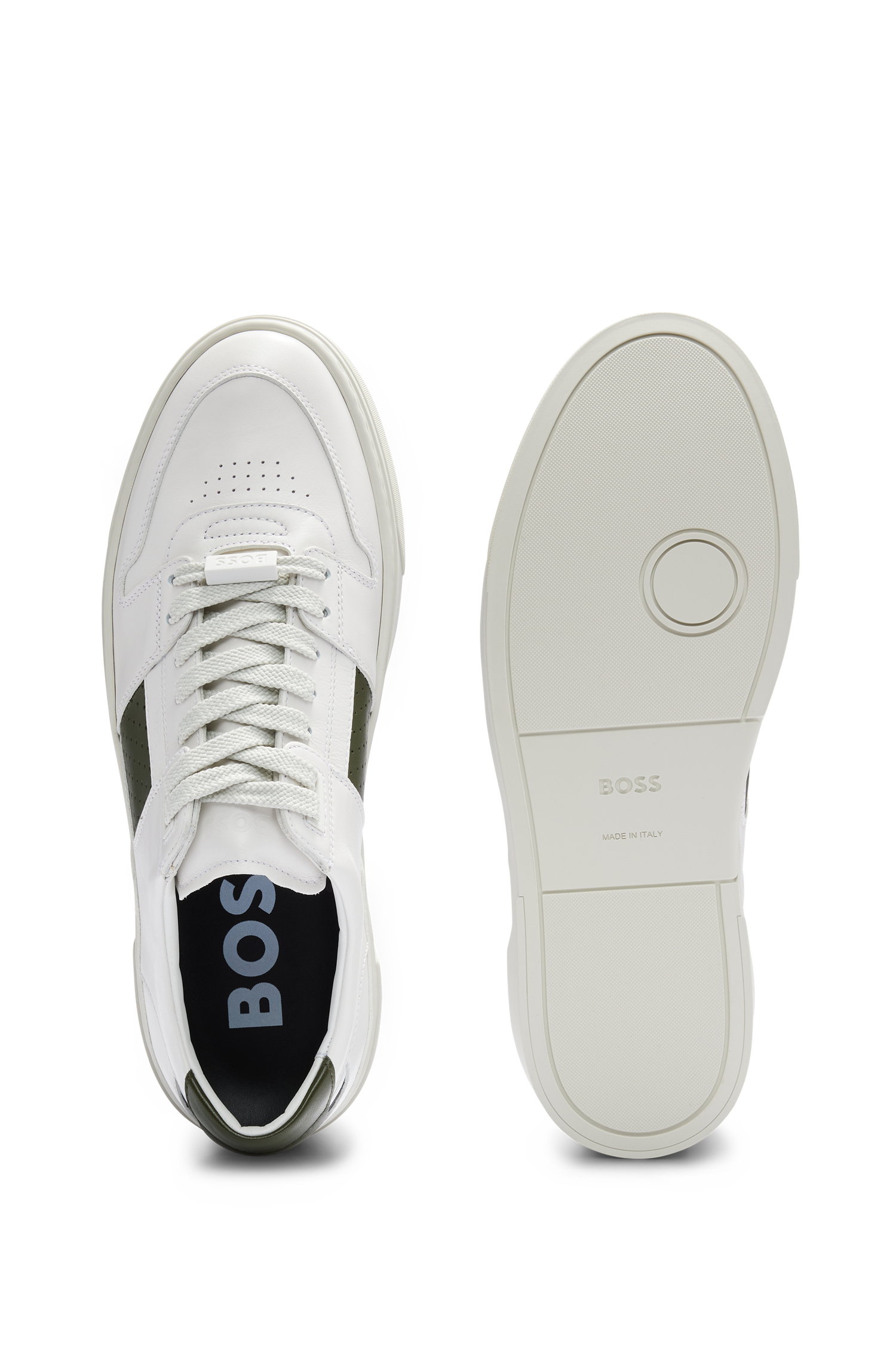 Gary leather trainers - Open White