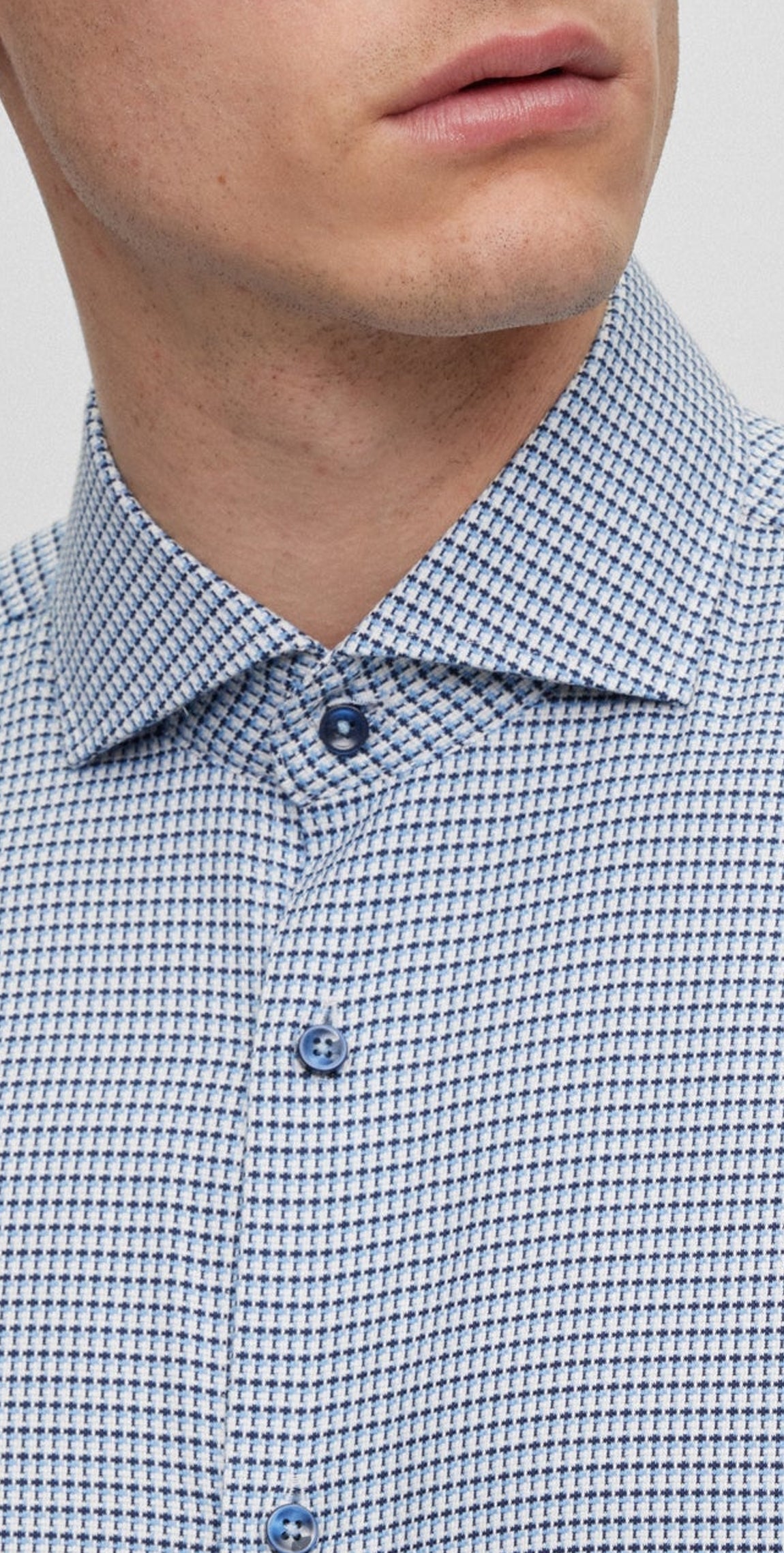 LIGHT & PASTEL BLUE // BUSINESS SHIRTS H-HANK-SPREAD-C5-233