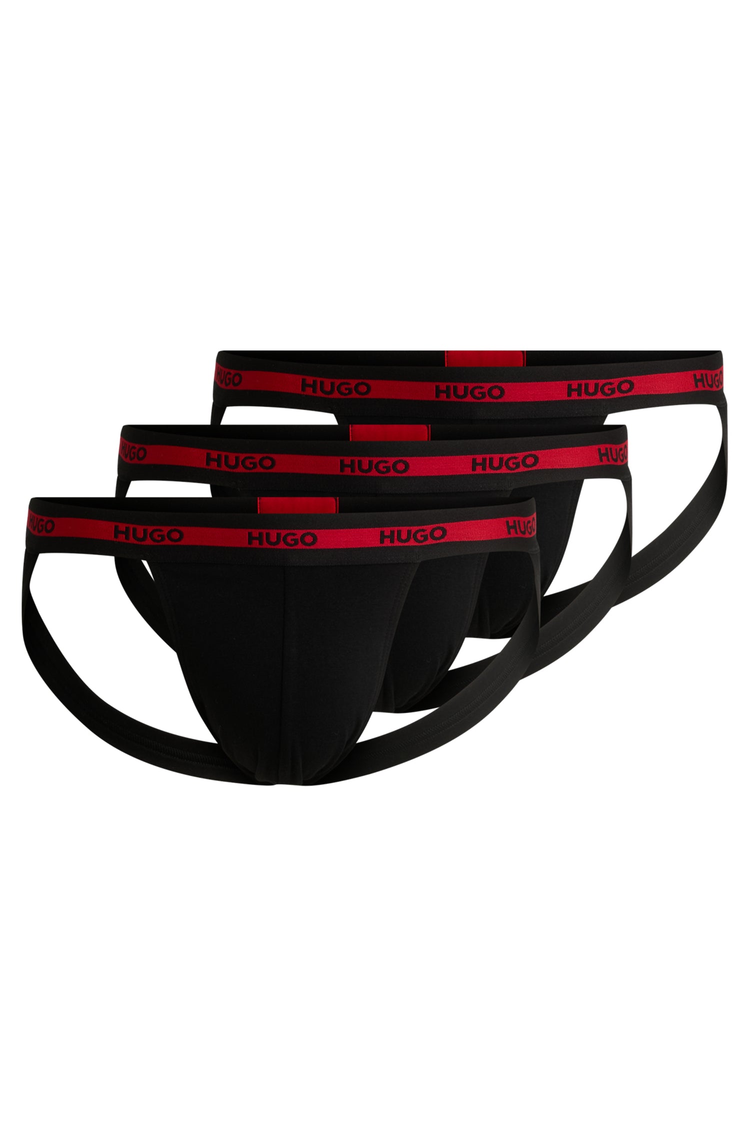Set of 3 jockstraps - Black