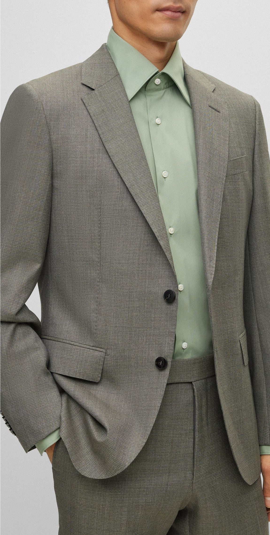 HORS LIGNE // LIGHT & PASTEL GREEN // BUSINESS SHIRTS L-JON-KENT-C1-233