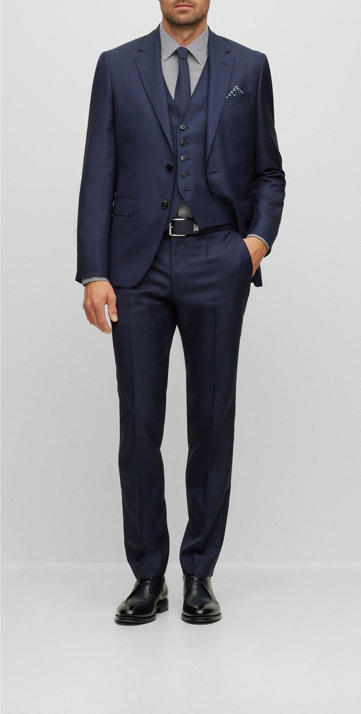 DARK BLUE // BUSINESS SHIRTS L-HAYS-KENT-233