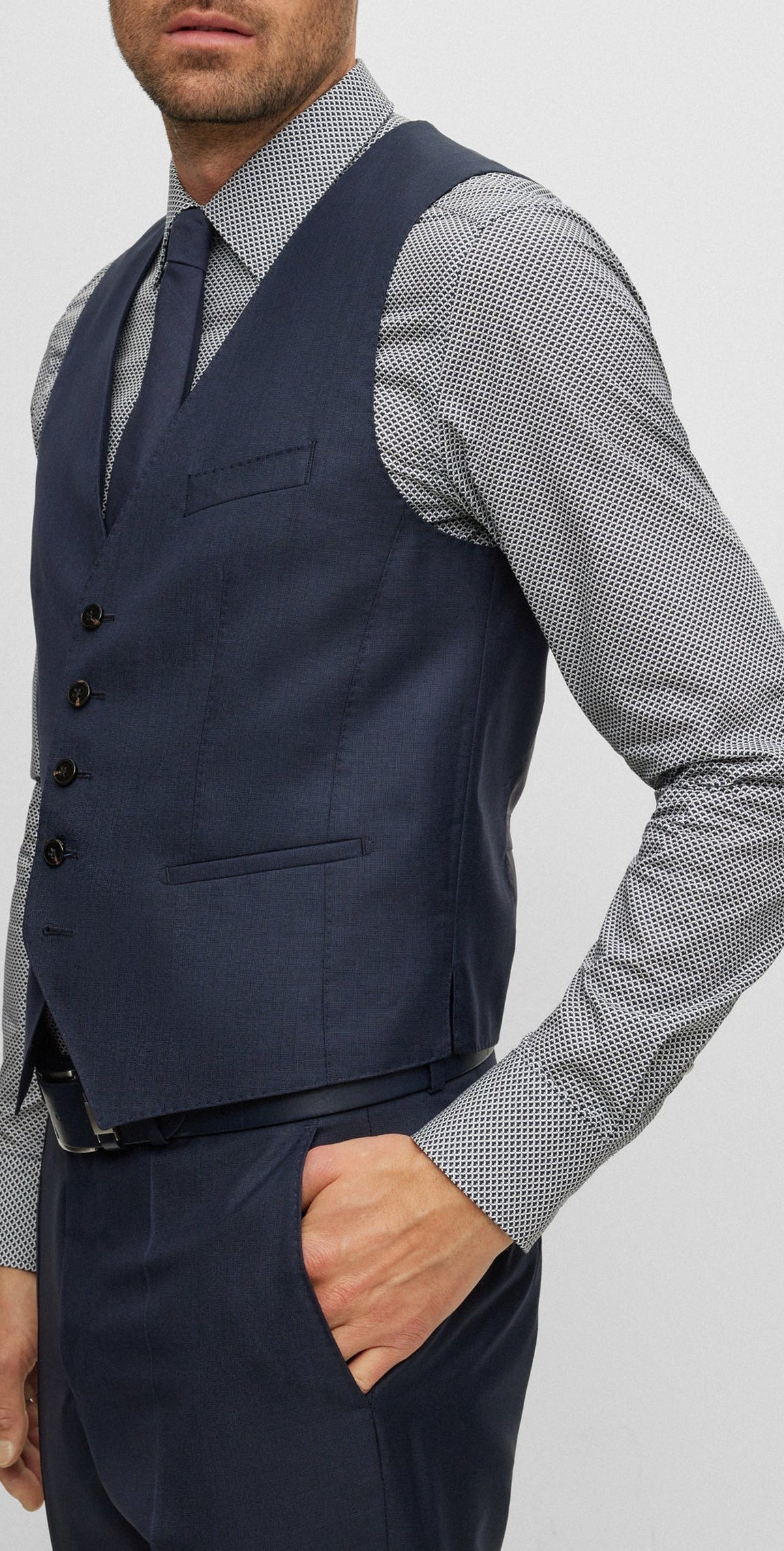 DARK BLUE // BUSINESS SHIRTS L-HAYS-KENT-233