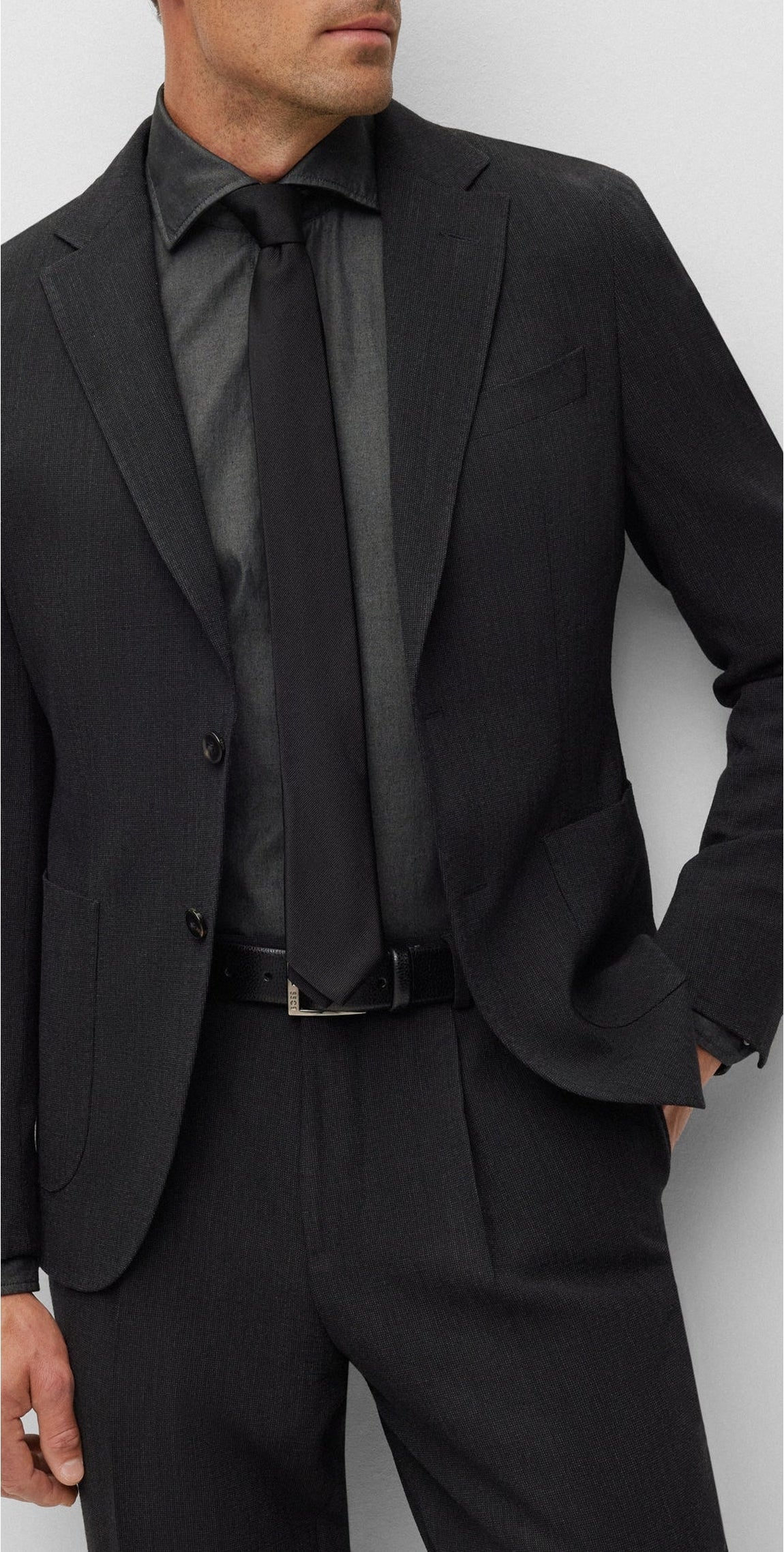 BLACK // BUSINESS SHIRTS L-HAYS-SPREADB-233