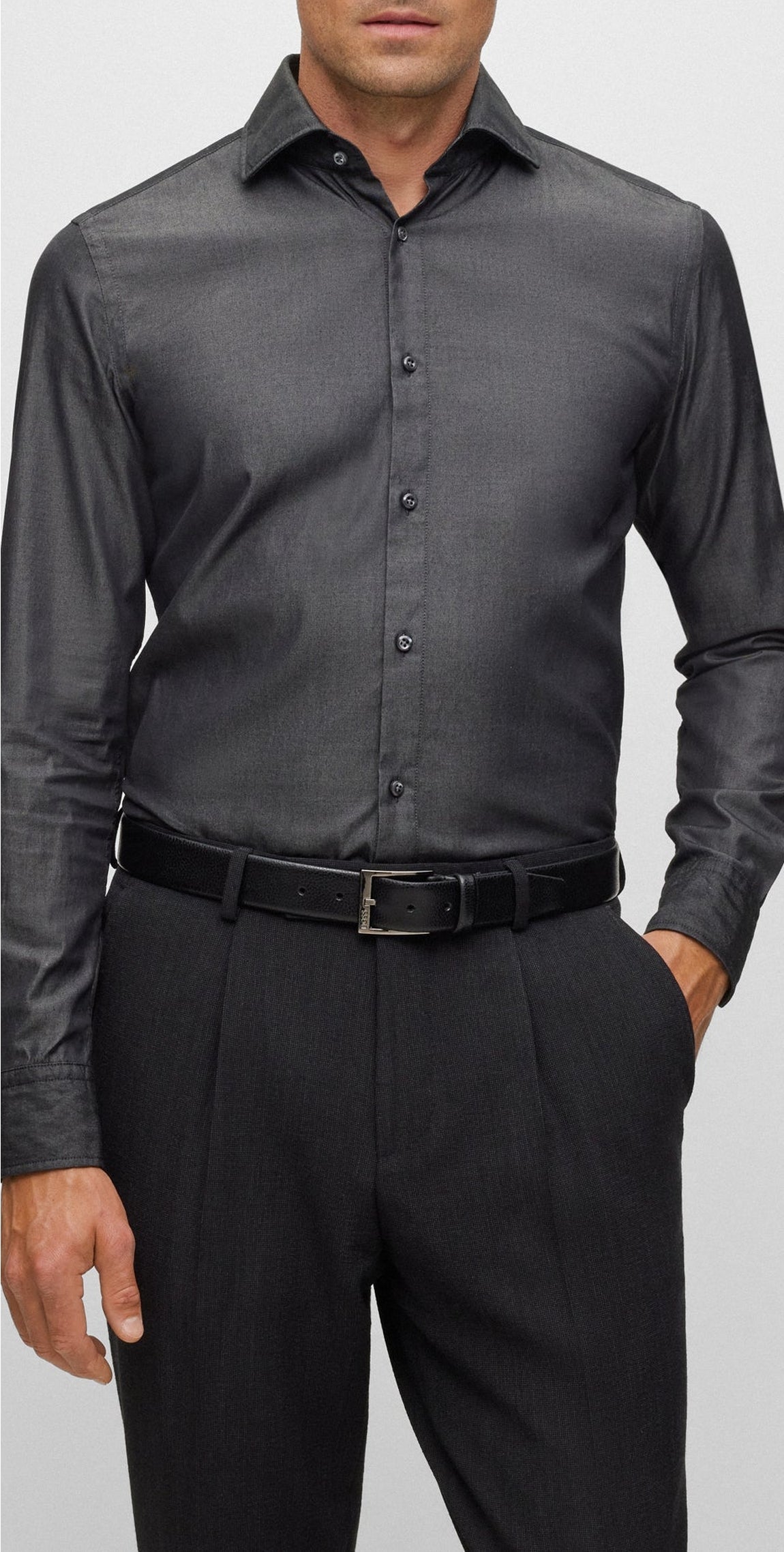 BLACK // BUSINESS SHIRTS L-HAYS-SPREADB-233