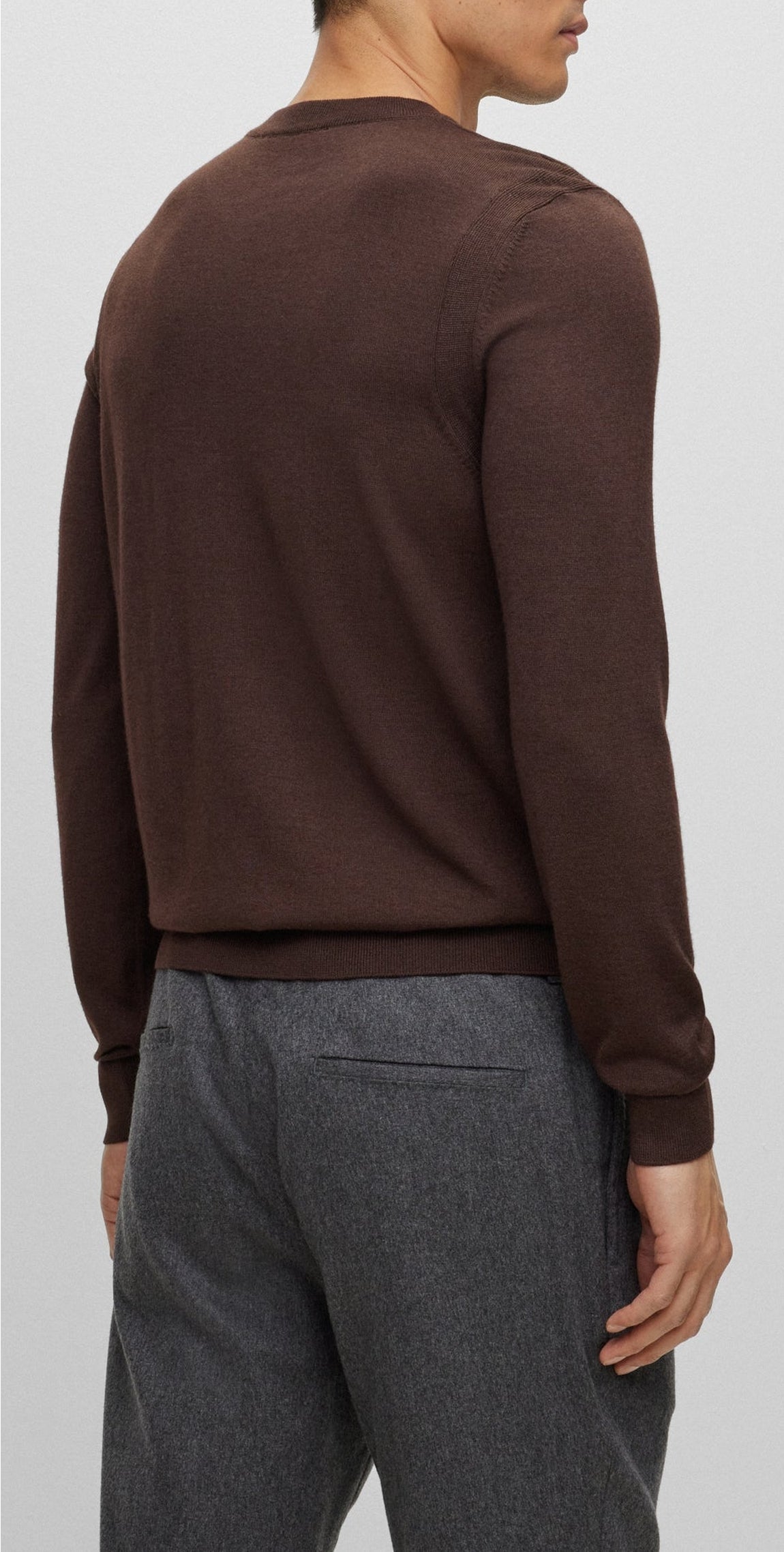 Overo jumper in wool - Dark Brown