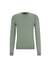 Wool Overo jumper - Light & Pastel Green