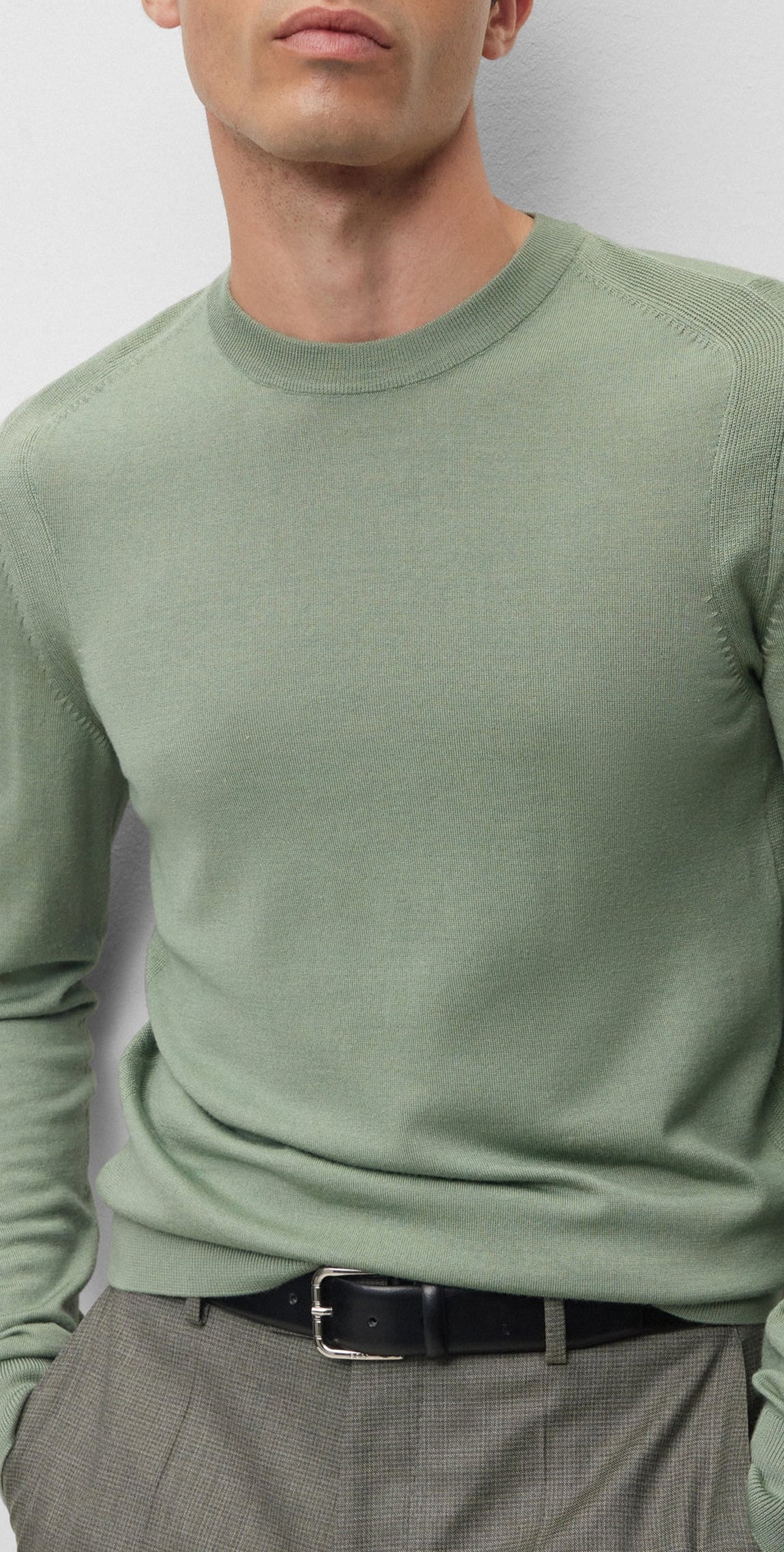 Wool Overo jumper - Light & Pastel Green