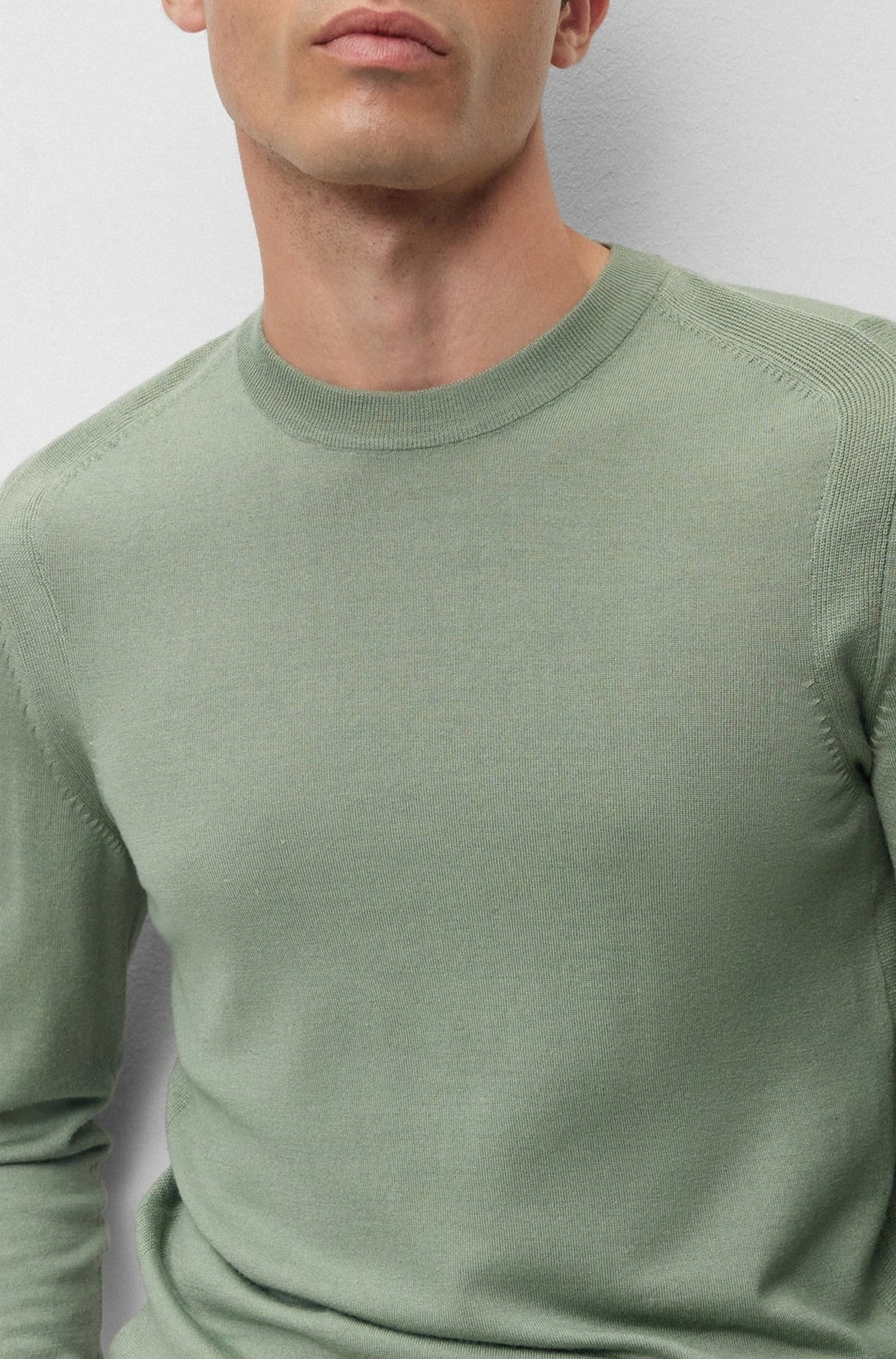 Overo jumper in wool, silk and cashmere - Light & Pastel Green