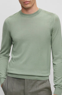Overo jumper in wool, silk and cashmere - Light & Pastel Green