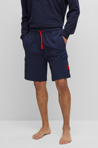 Reverse lace-up shorts - Dark Blue