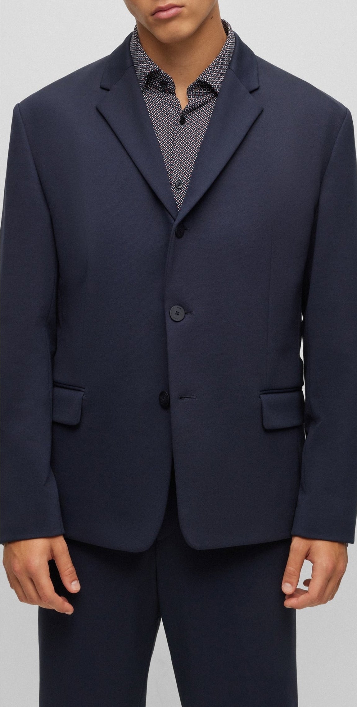 Button-down blazer - Dark Blue
