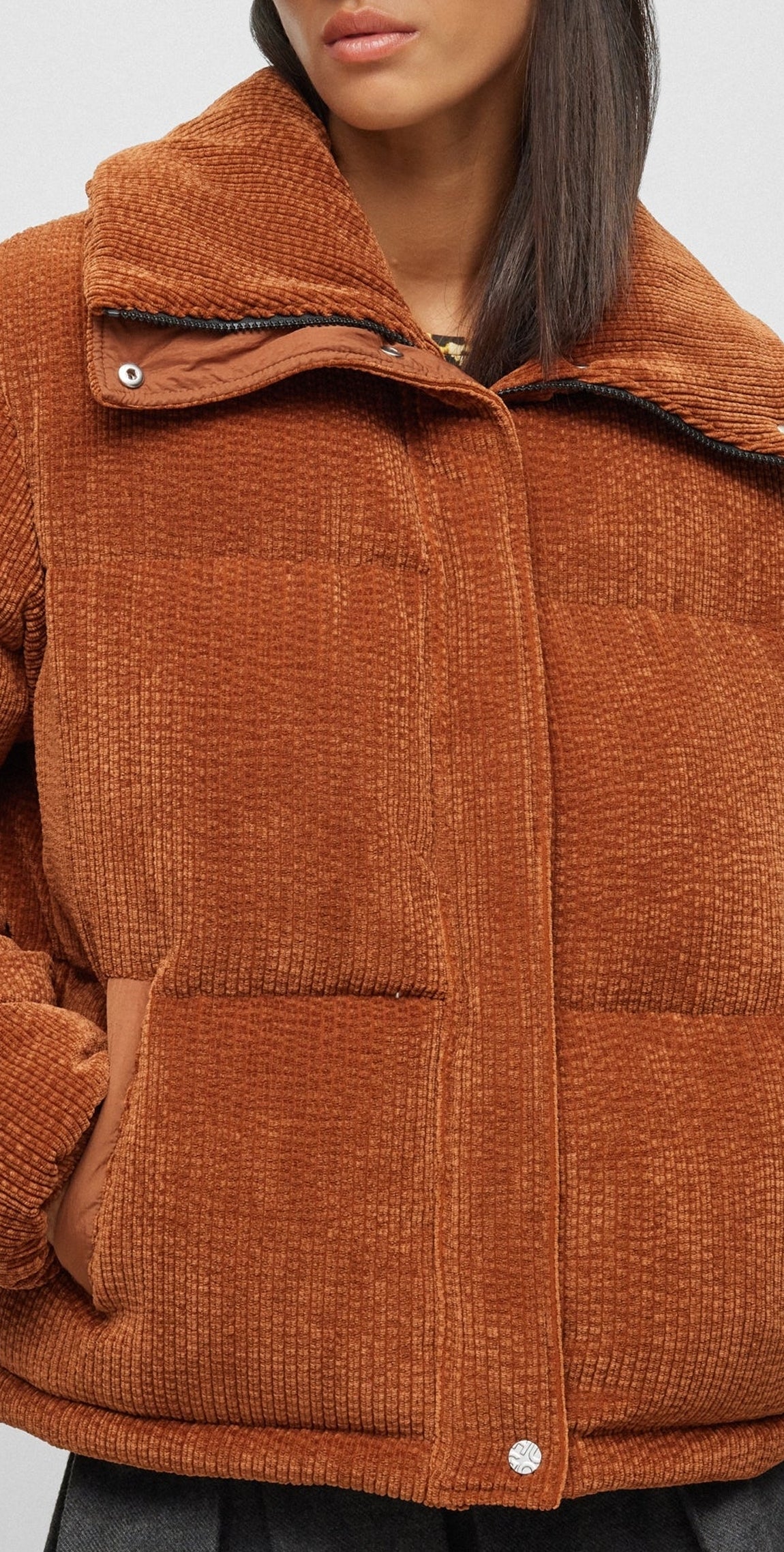 Fary down jacket - Open Brown