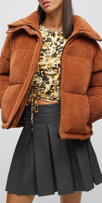 Fary down jacket - Open Brown