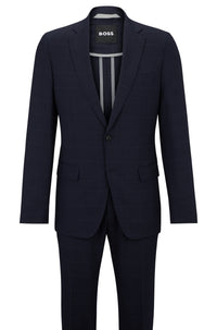Costume deux pièces Huge en laine mélangée - Dark Blue