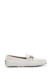 Leather Driver loafers - Open White