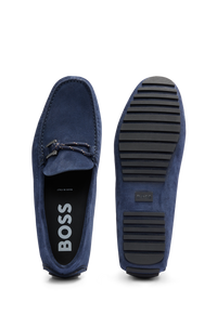 Mocassins Driver en cuir - Bright Blue