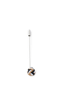 Braided tie pin - Medium Beige