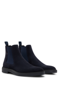 Calev leather boots - Dark Blue
