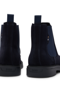 Calev leather boots - Dark Blue