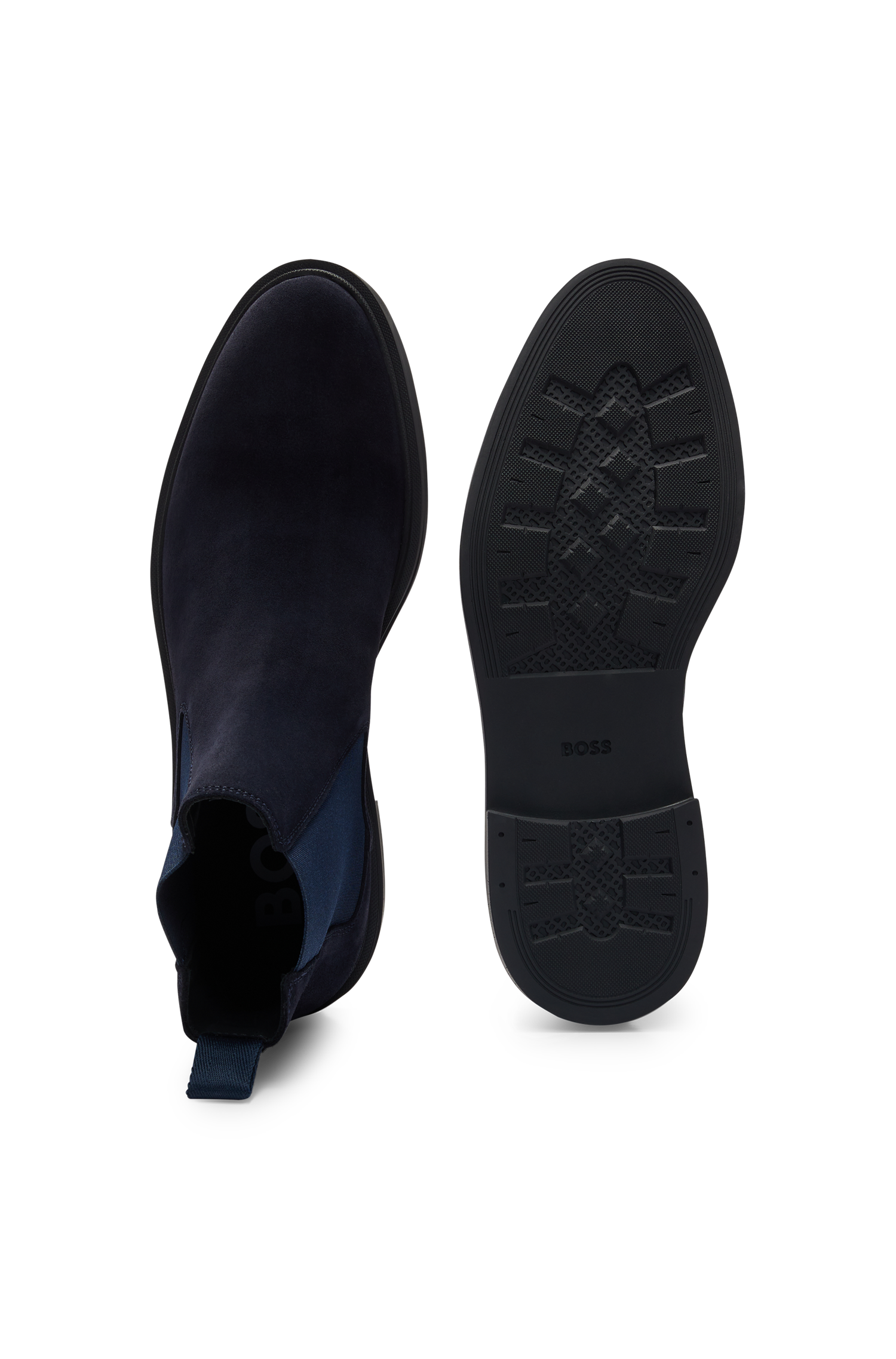 Calev leather boots - Dark Blue