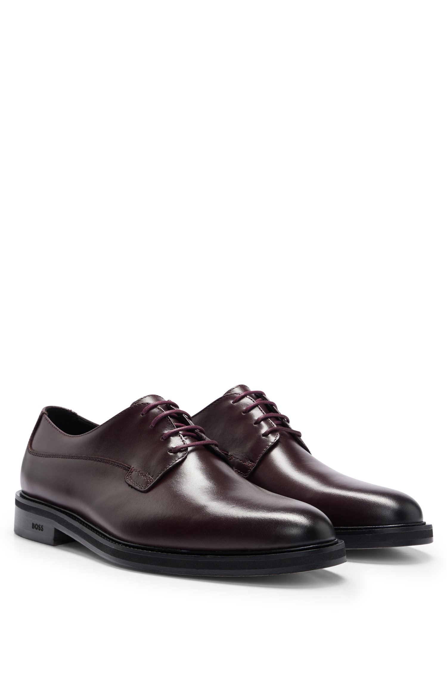 Larry leather Derbies - Dark Red