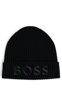 BLACK // KNITTED BEANIE LARA_HAT